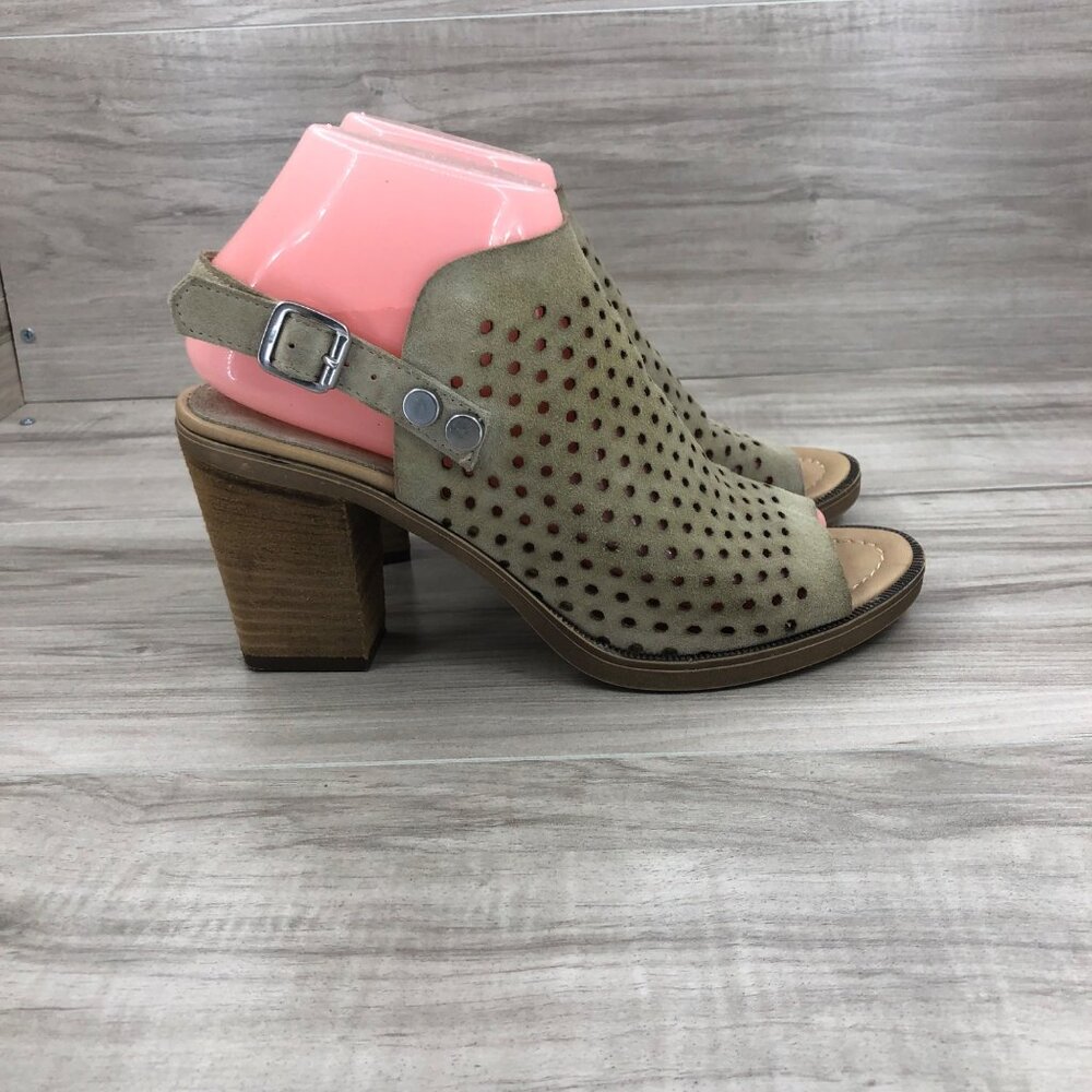 Barbara Barbieri Sandals Womens EU 39 Slingback Buckle Strap Suede Laser Cut